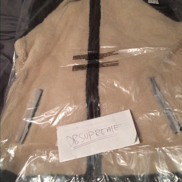 Supreme reversed shearling hooded jacket